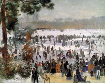ピエール=オーギュスト・ルノワール Painting - ブローニュの森のスケーターたち ピエール・オーギュスト・ルノワール